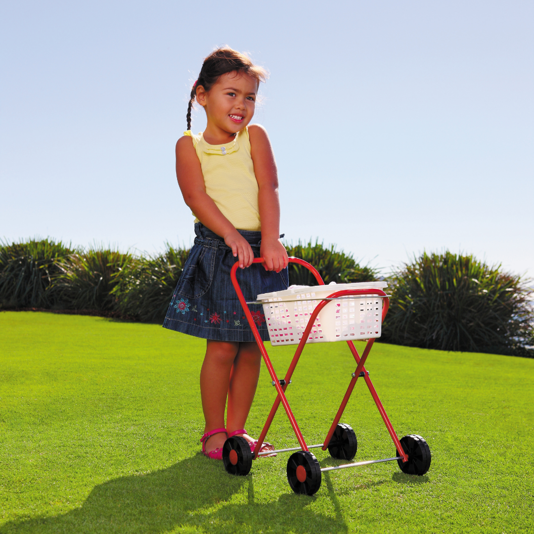 Metal Clothes Trolley & Basket