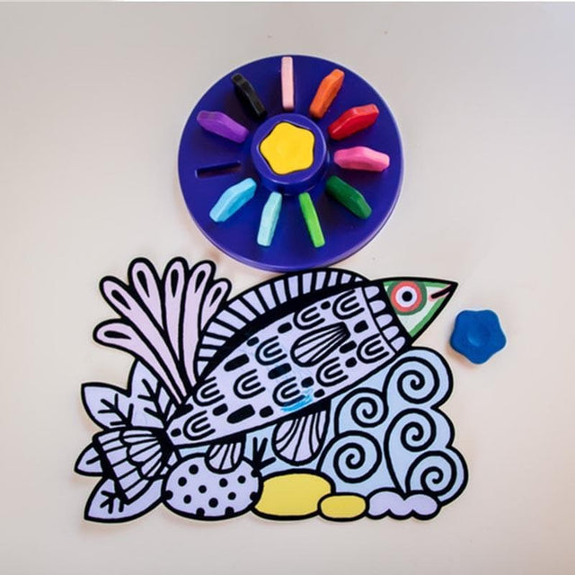 12 Toddler Flower Crayons