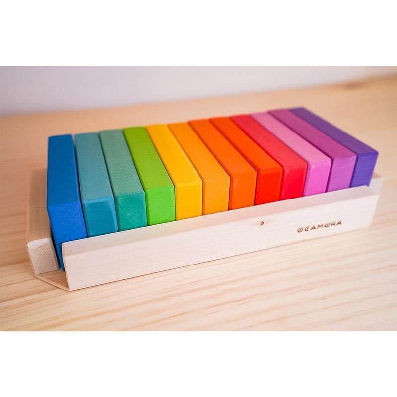 12 Wooden Tablets - Coloured