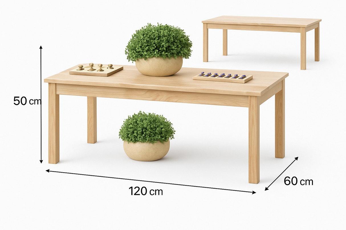 Rectangular Table 120 - Rubberwood