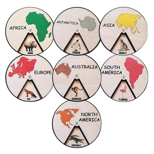 Learning Wheels - Animals & Continents