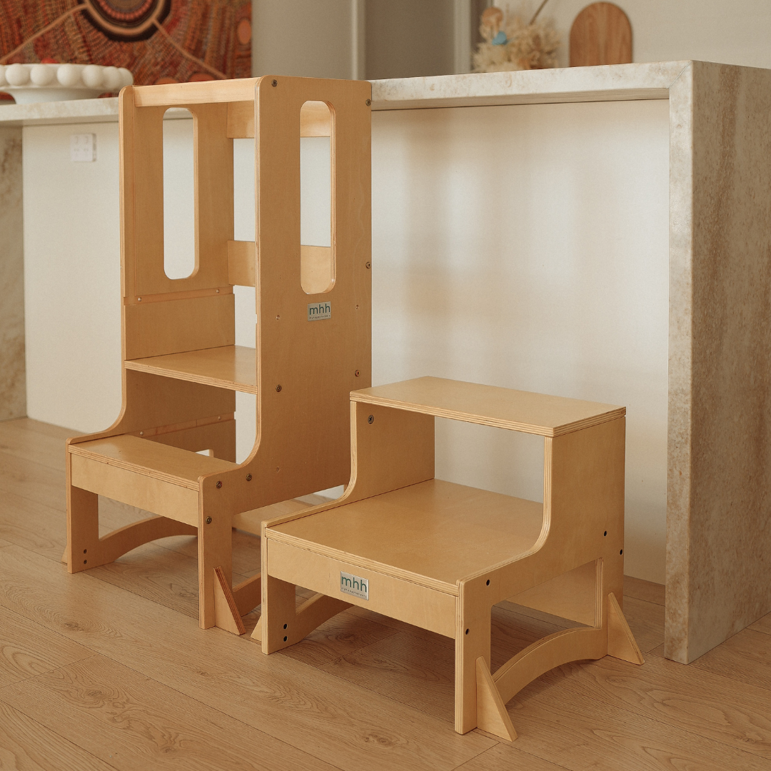 Elevate Step Stool - Varnished Birch