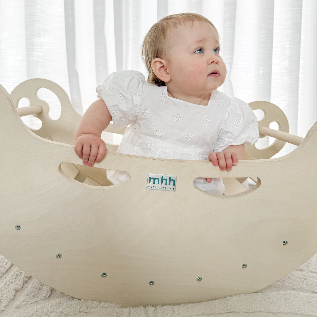 Wooden Boat Rocker & Climber - Unvarnished