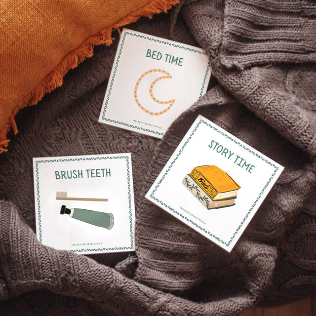 72 Daily Routine Cards - Visual Aids for Home, School & More