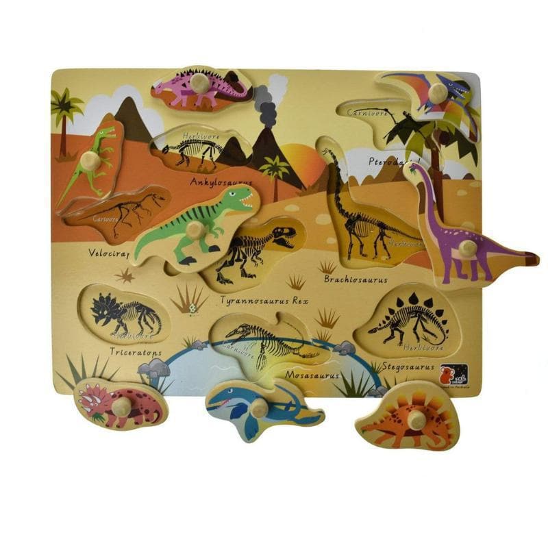 2 in 1 Dinosaur Peg Puzzle