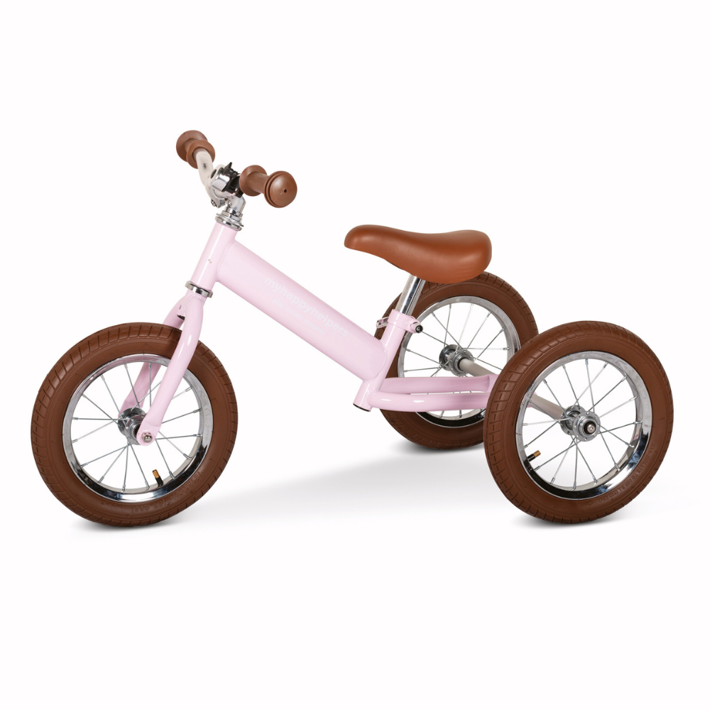 2 in 1 Steel Trike / Balance Bike - Rose Pink