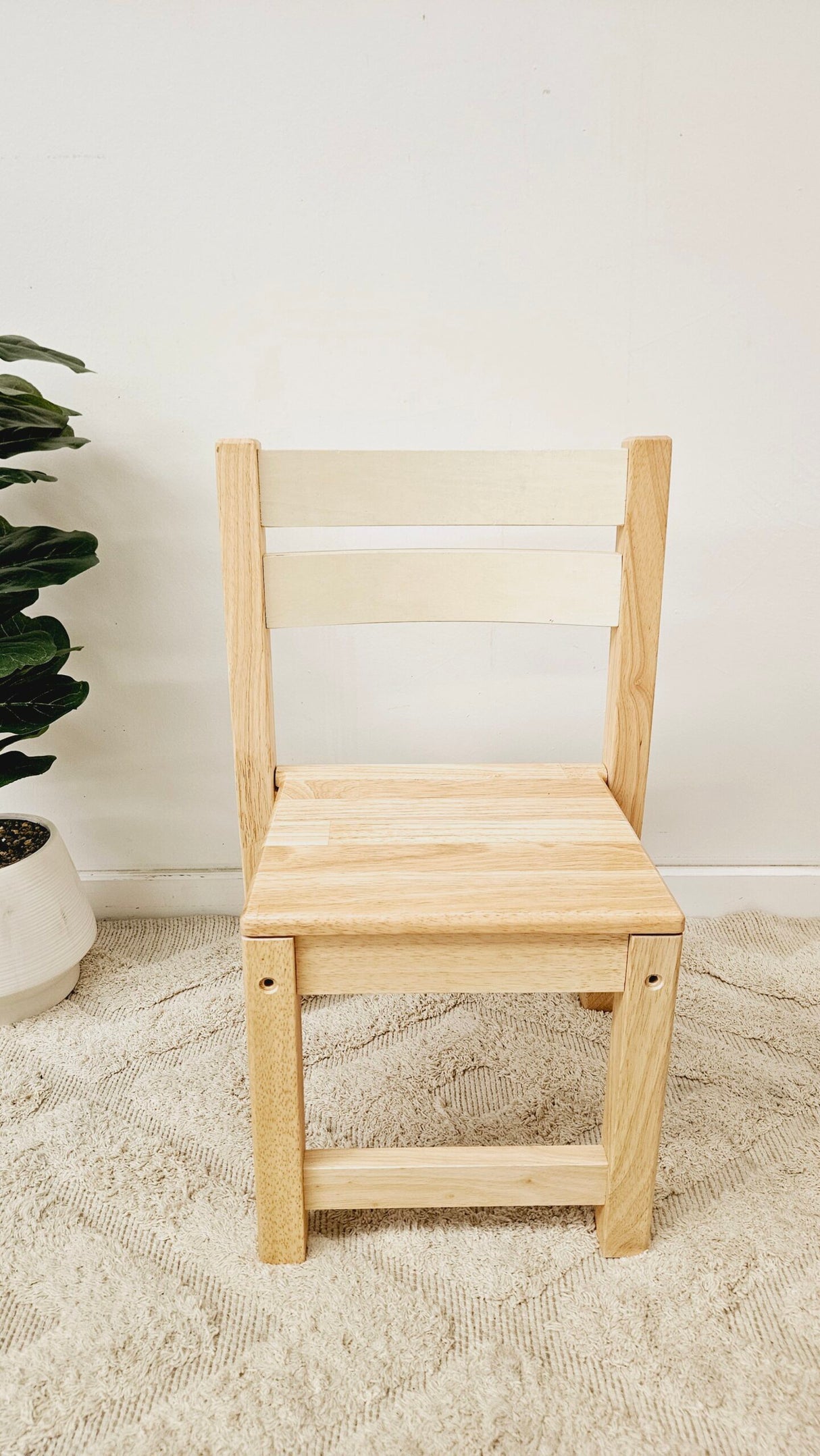 Rubber Wood Stacking Chair - Set of Two