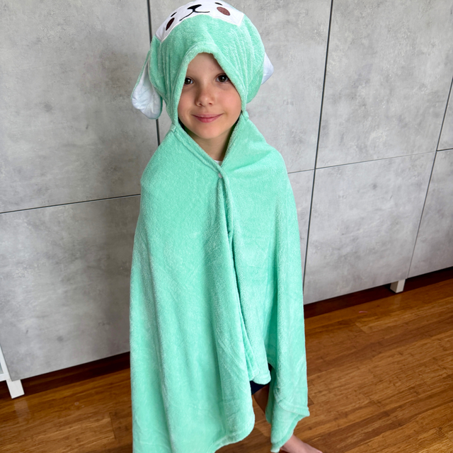 Animal Hooded Towel - Green