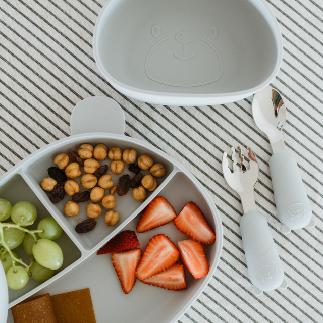 Bear Shaped Dinner Set Storm Grey