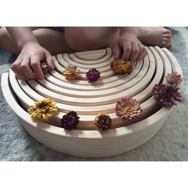 My Happy Helpers Natural Wooden Rainbow Stacker