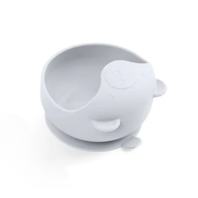Silicone Bear Bowl Storm Grey