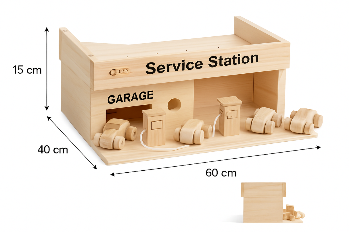 Solid Wooden Service Station