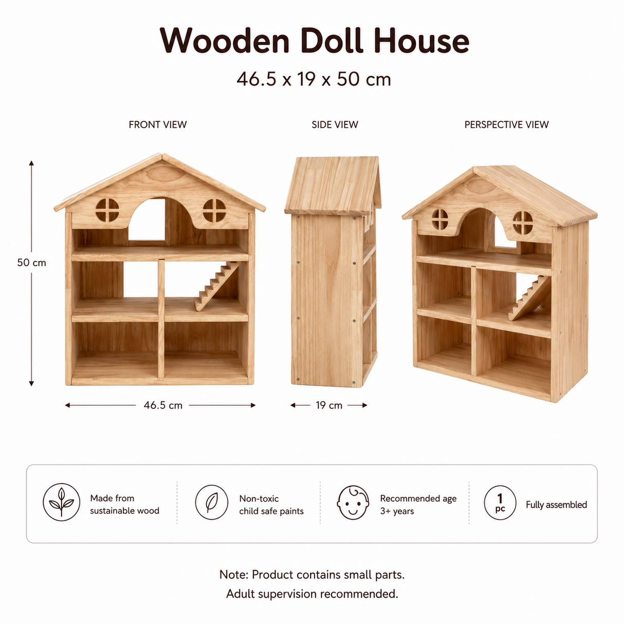 Classic Wooden Dollhouse
