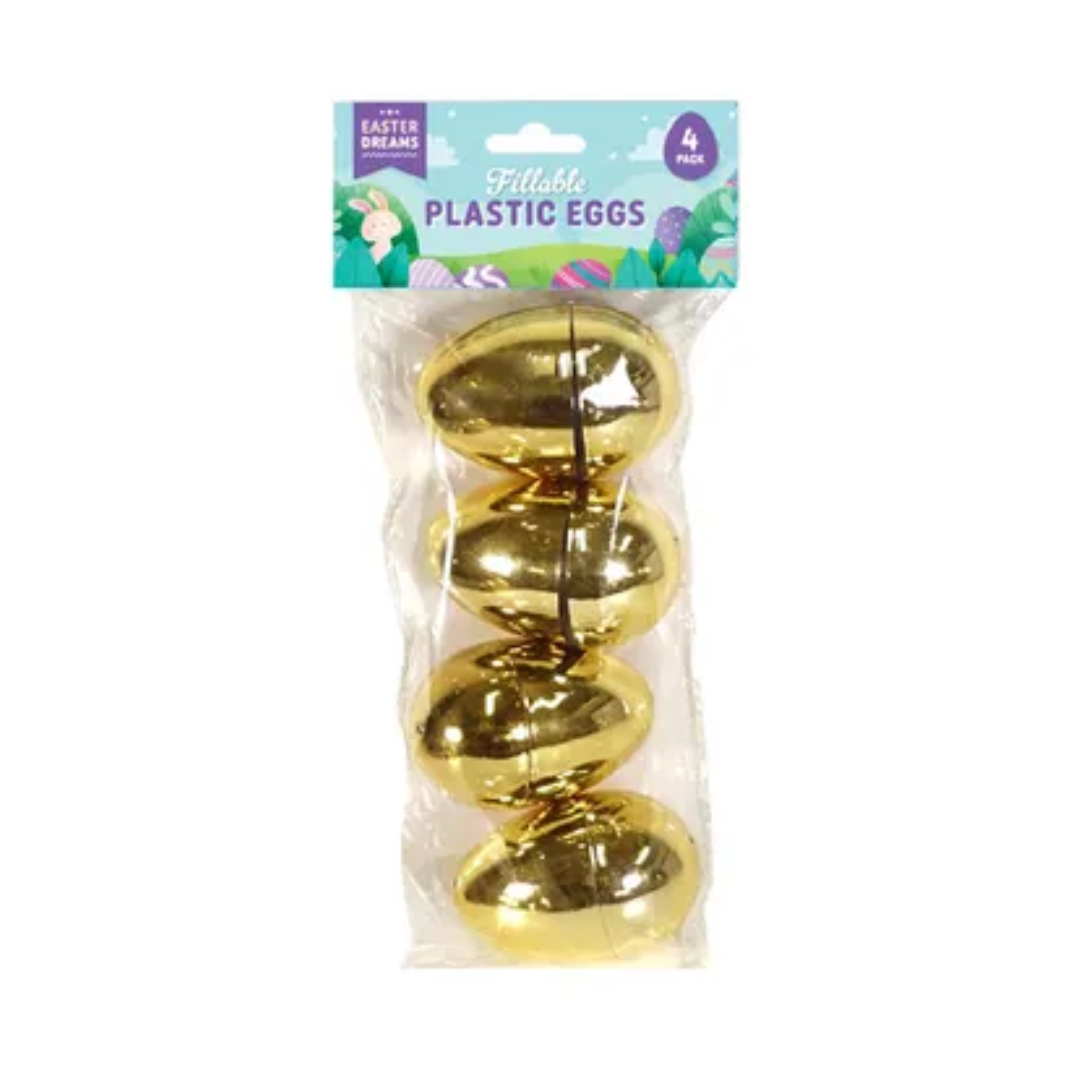 Easter Dreams Easter Gold Fillable Egg 4pk