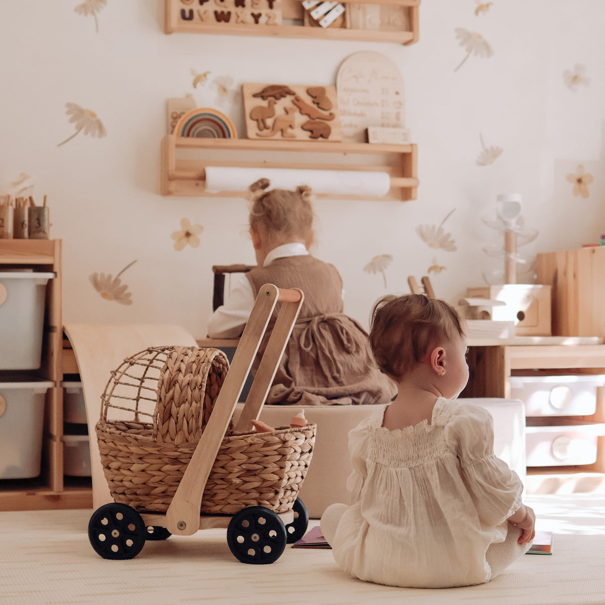 Water Hyacinth Doll Pram & Walker Playset