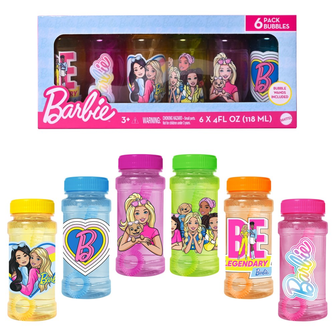 Barbie Bubble Bottles 6pk