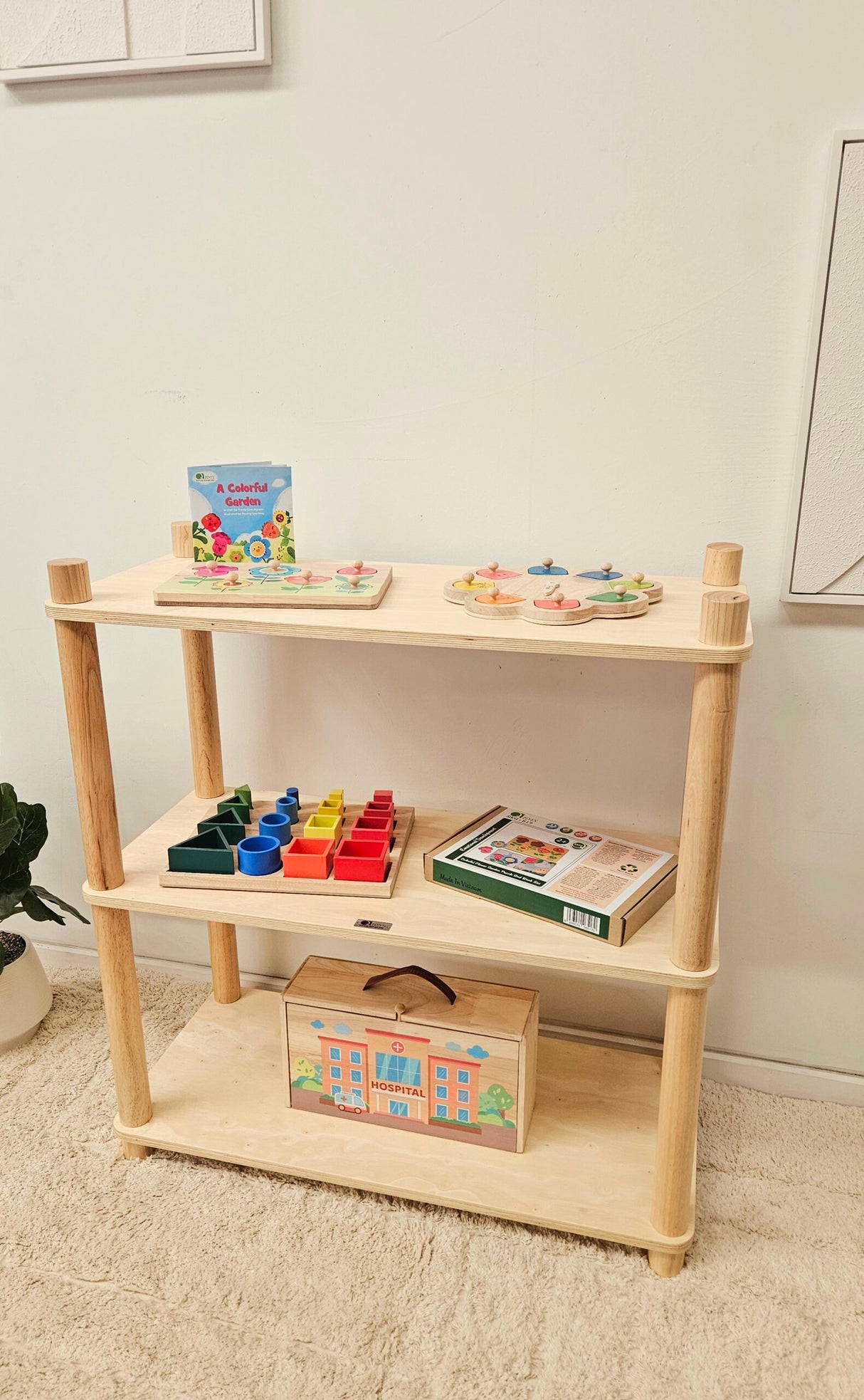 Montessori 3 Tier Shelf