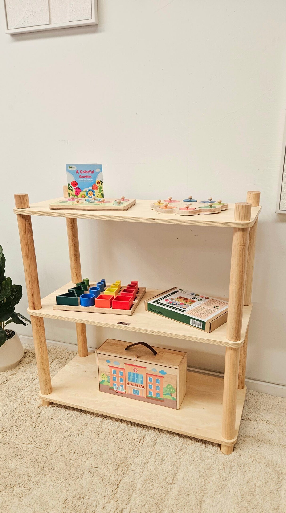 Montessori 3 Tier Shelf