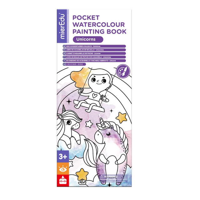 Pocket Watercolour Painting Book - Unicorns