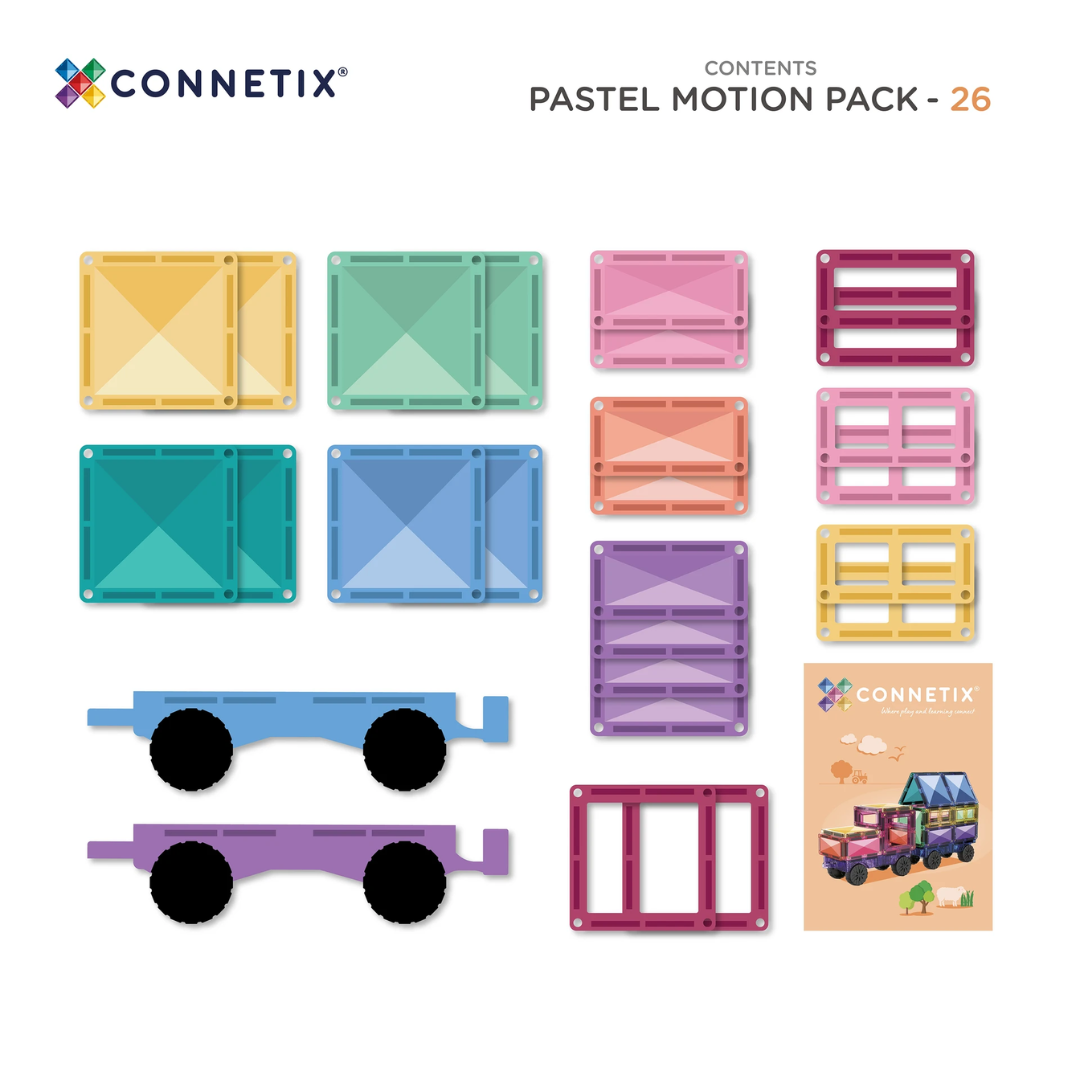 Connetix Pastel Motion Pack 26 pc from another angle