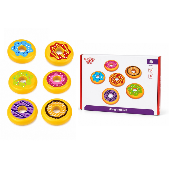 Wooden Doughnut Set