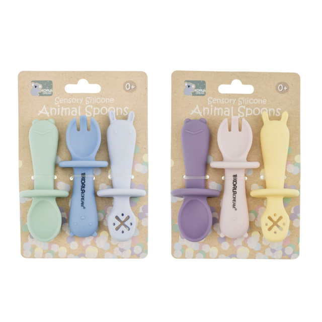 Silicone Animal Sensory Spoons - Assorted