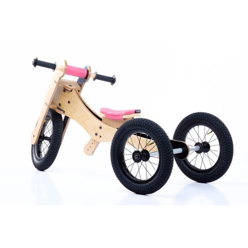 4 in 1 Wooden Bike - Pink - Saddle Seat Cover & Chin Protector