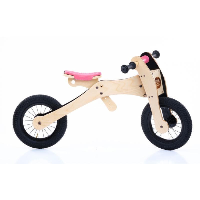 4 in 1 Wooden Bike - Pink - Saddle Seat Cover & Chin Protector