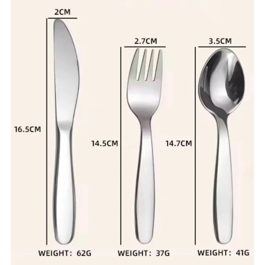 Kids Stainless Steel Cutlery (2 Sets)