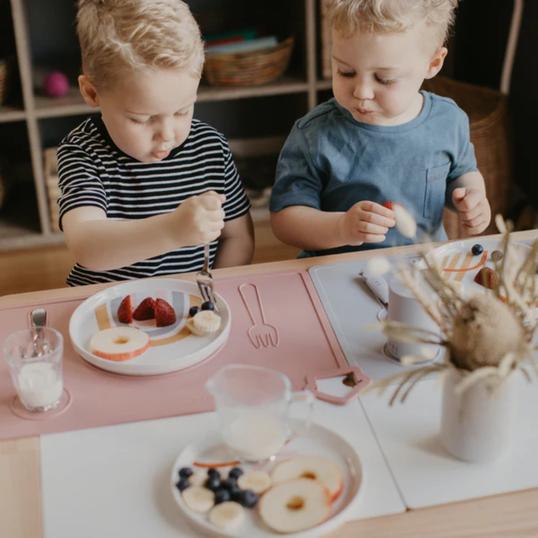 Original Montessori Mates® Silicone Placemat - Blue Fog