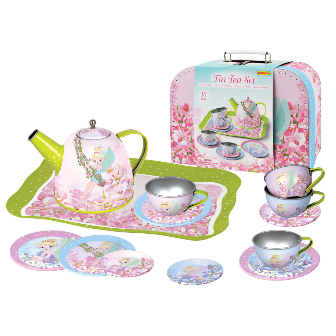 Fairy Tin Tea Set in Suitcase