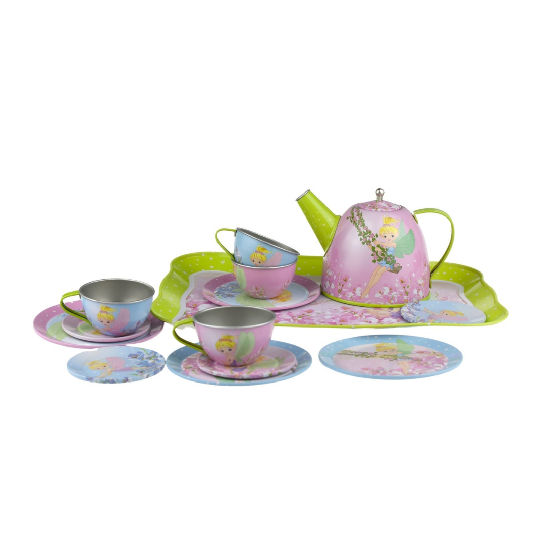 Fairy Tin Tea Set in Suitcase