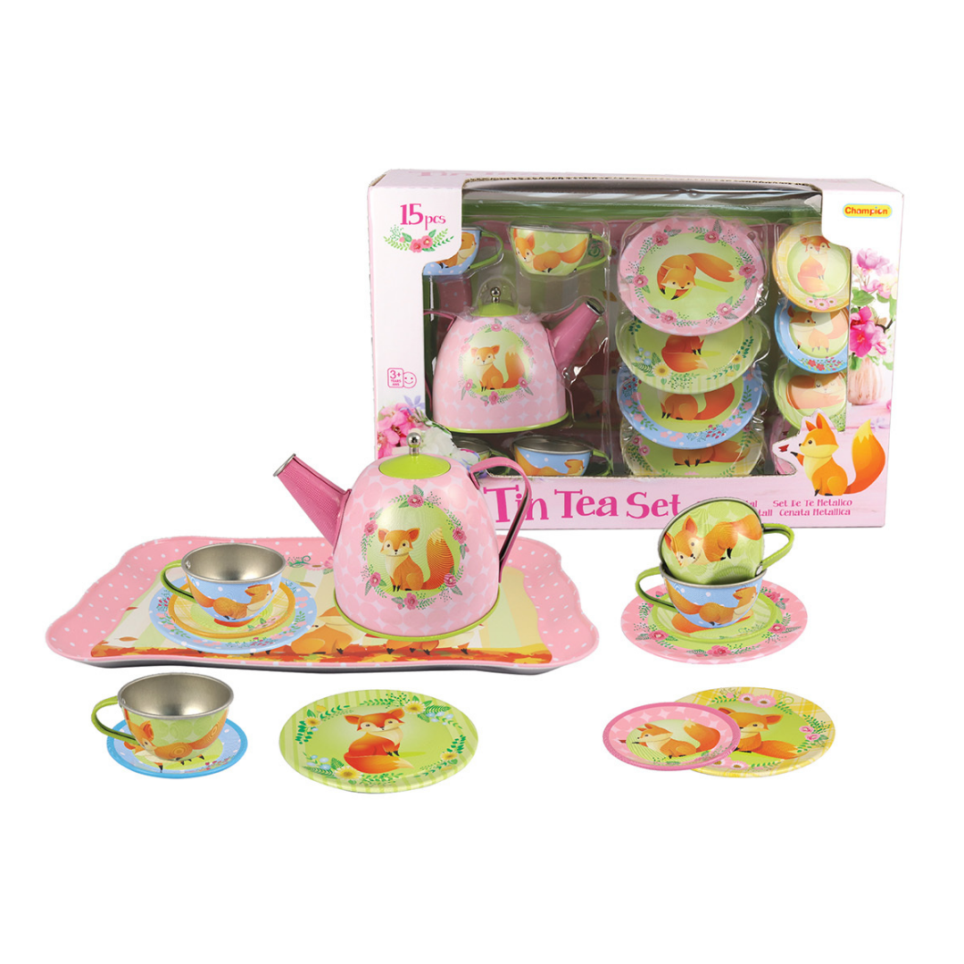 Woodland Fox Tin Tea Set