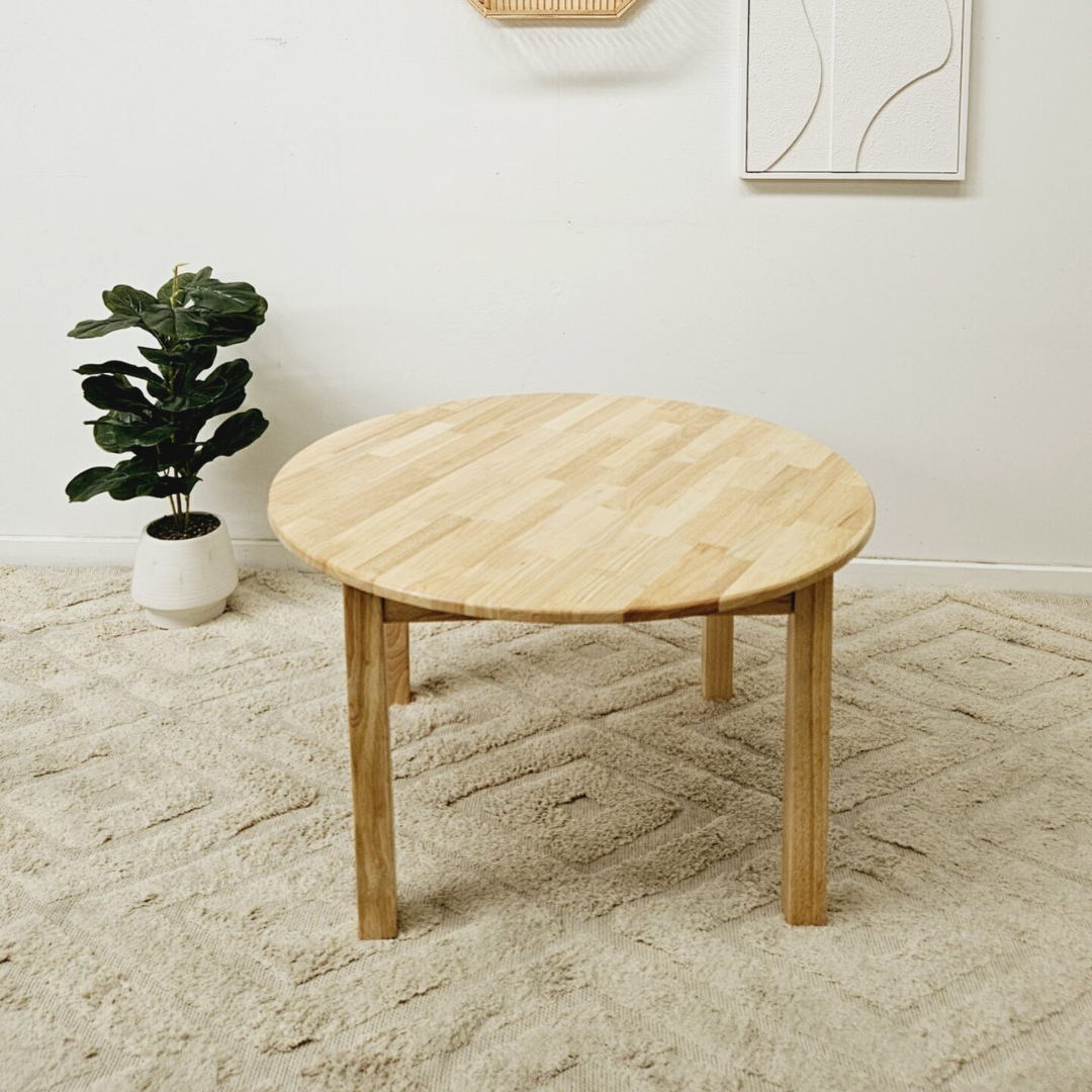 Round Table 90cm – Rubber Wood