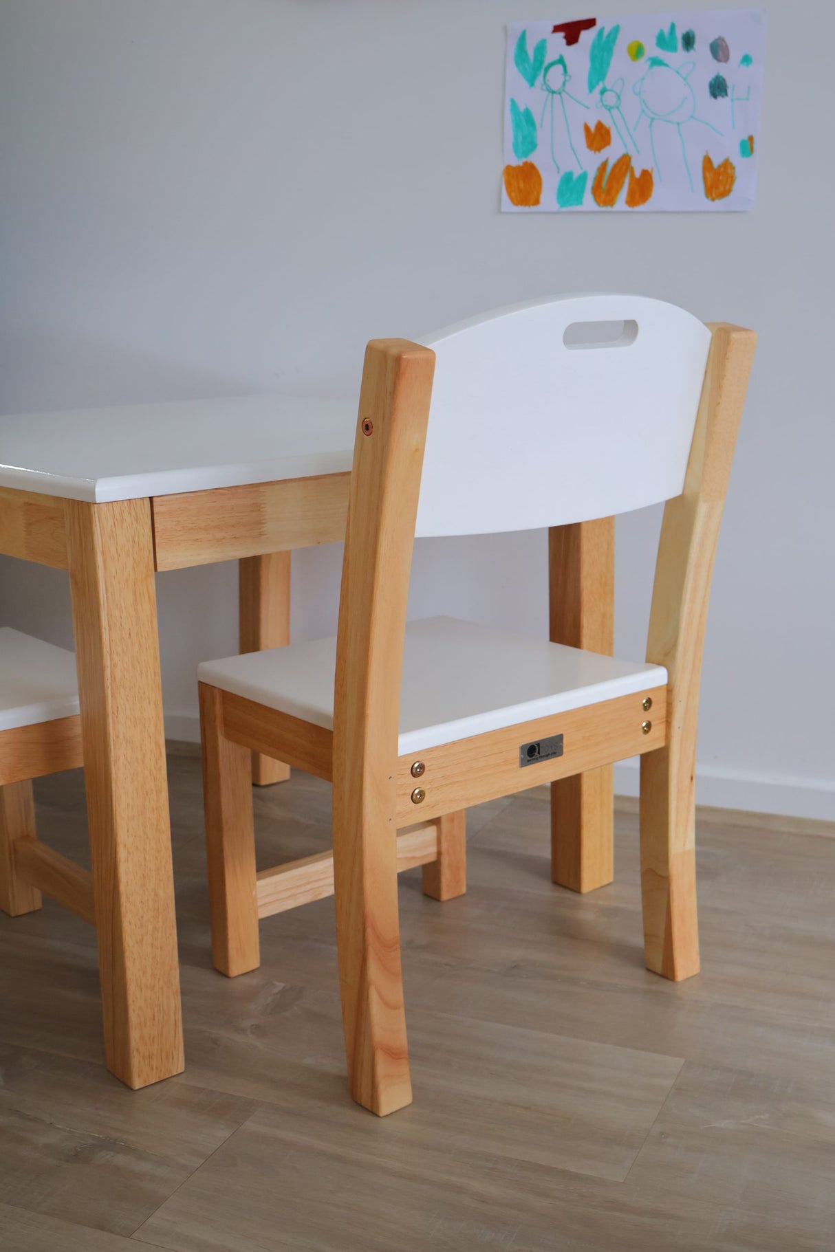 White Seat Stacking Chair - SET OF 2