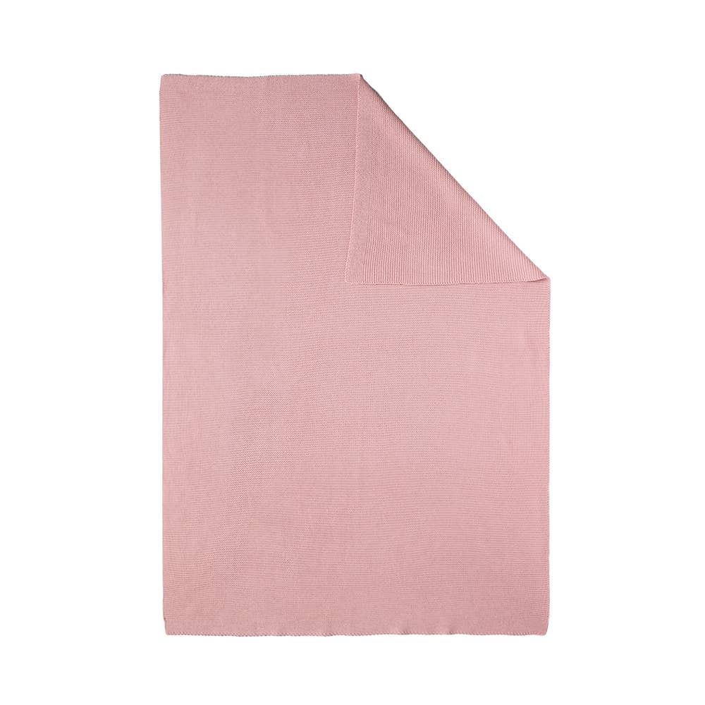 Pram Knitted Blanket - Dusty Rose