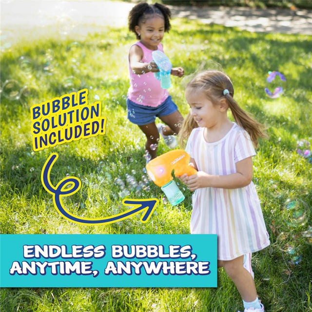 MAXX BUBBLES - BUBBLE BLASTER WITH LIGHT (3 asst'd colors)