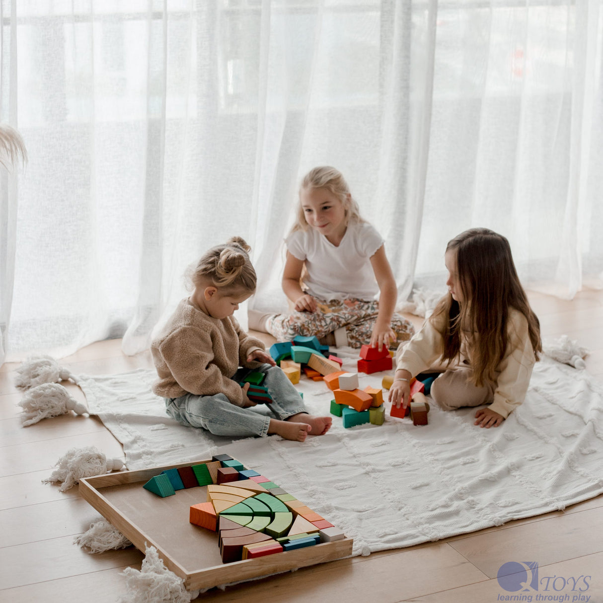 Jumbo Natural Rainbow Blocks 86 pcs.