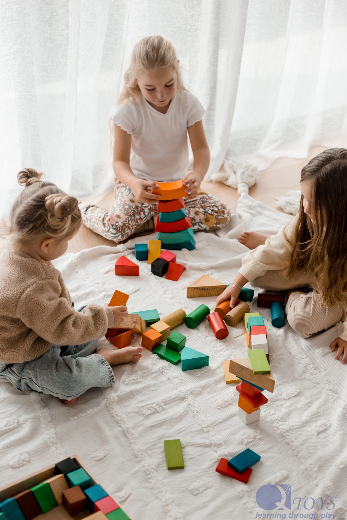 Jumbo Natural Rainbow Blocks 86 pcs.