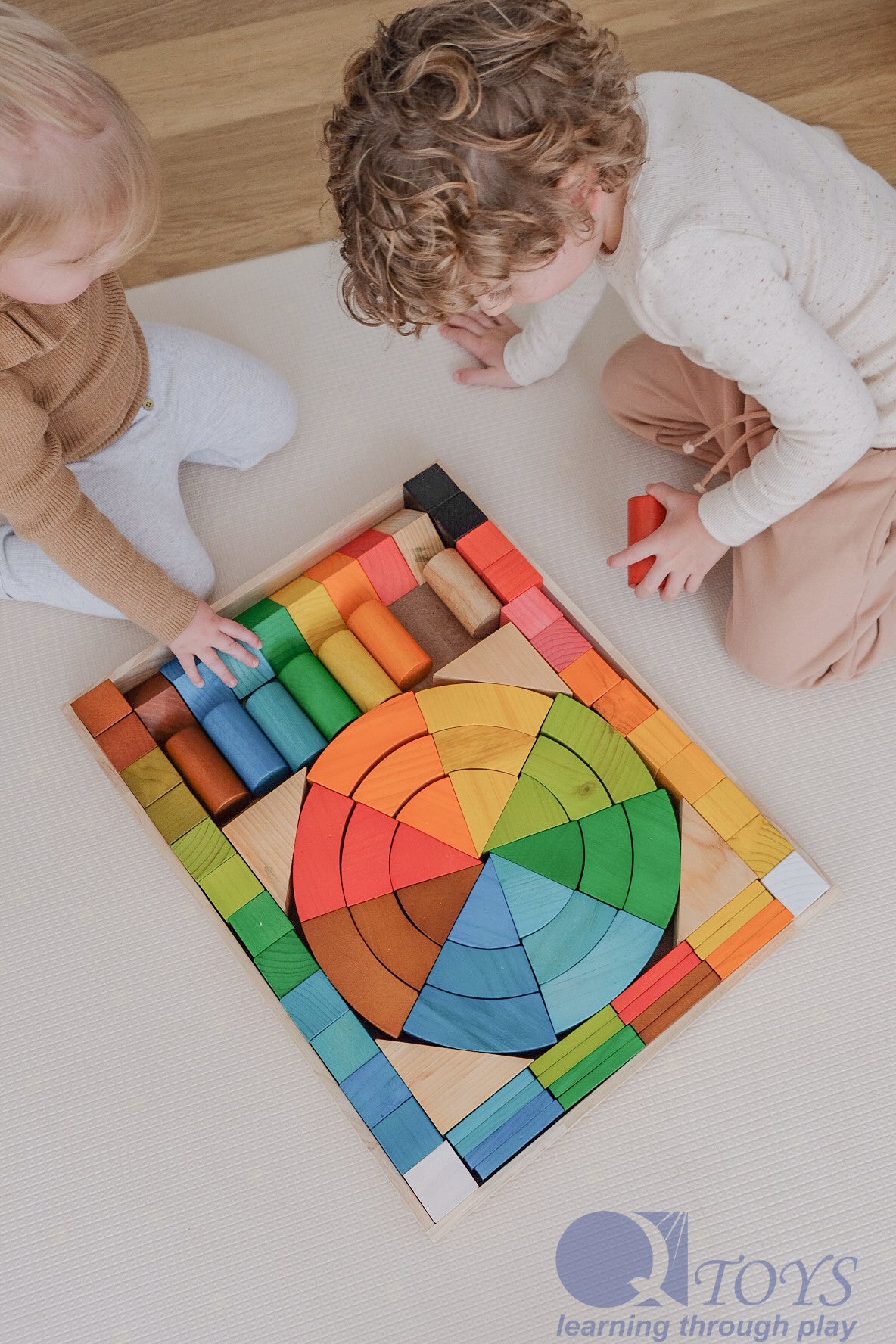 Jumbo Natural Rainbow Blocks 86 pcs.