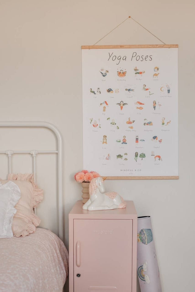 Yoga Poses Poster for Kids – Mindfulness Wall Print