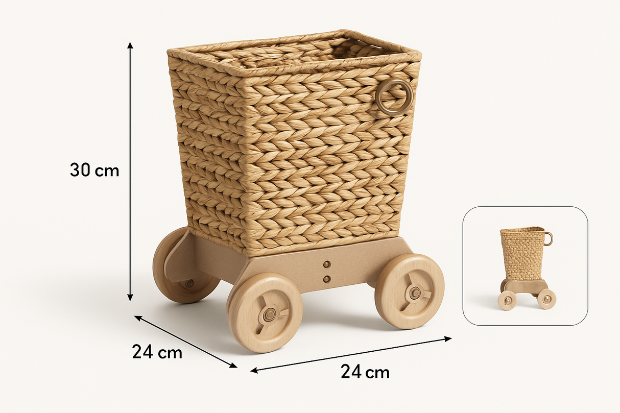 Wicker Shopping Trolley