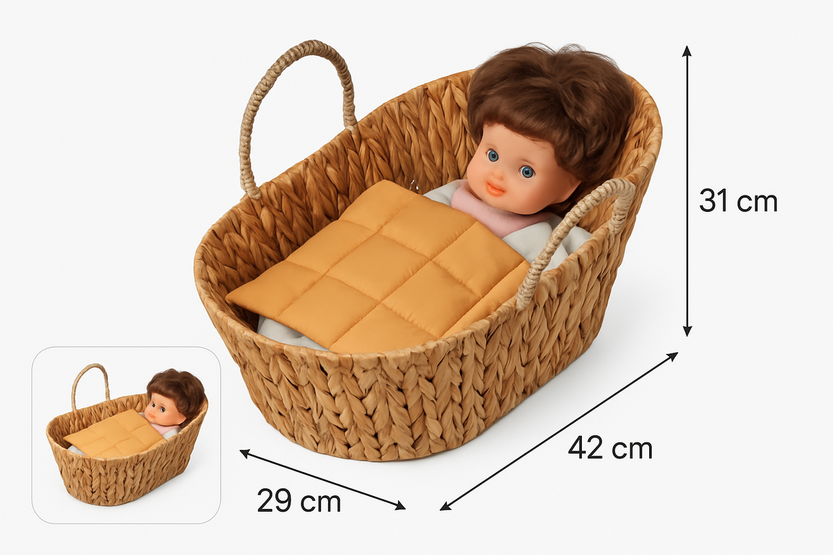 Wicker Dolls Basket