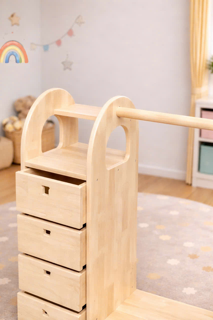 Montessori Wardrobe with Drawers - Pre Order Late August