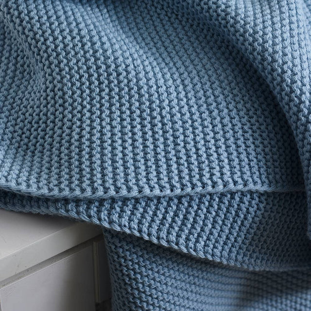 Pram Knitted Blanket - Celestial Blue