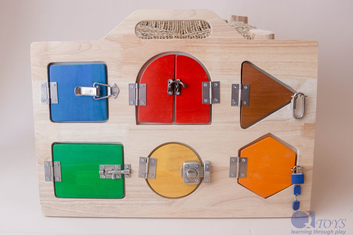 Wooden Lock Activity Board