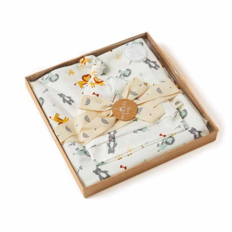 Adventure Baby Wrap & Knotted Beanie Set