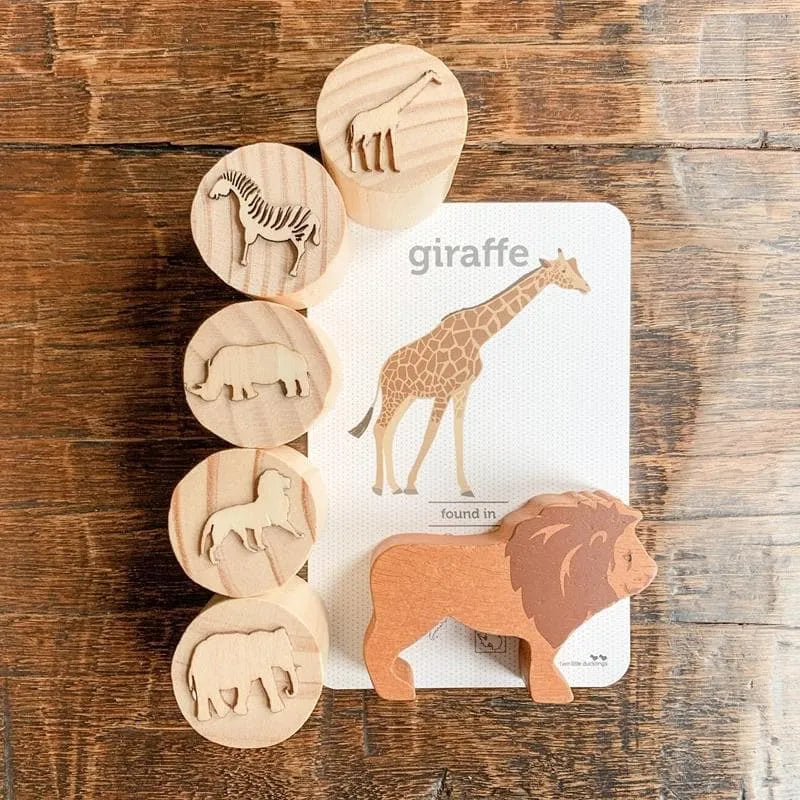 African Animal Playdough Stamps
