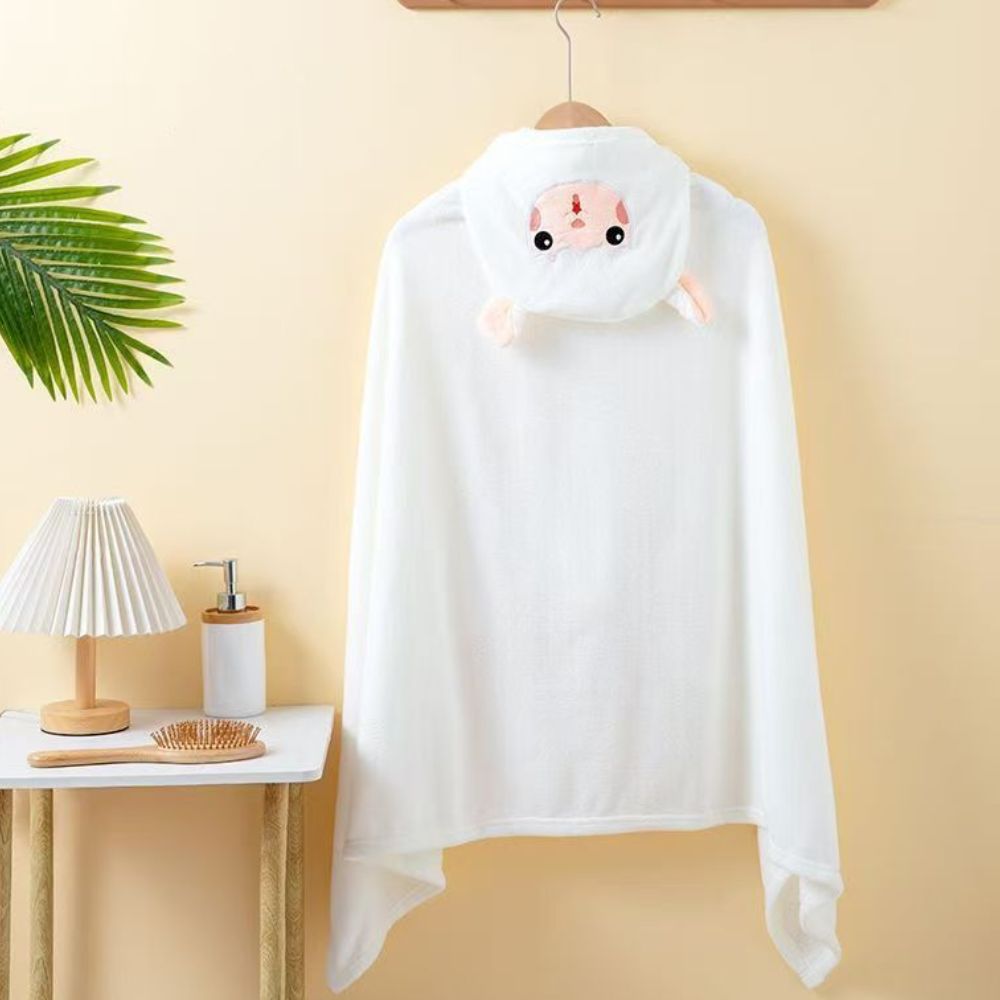 Animal Hooded Towel - Cream
