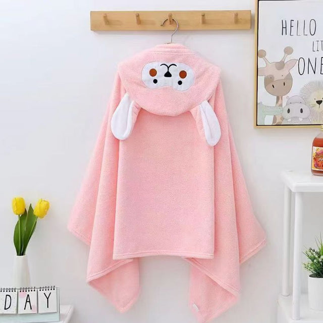 Animal Hooded Towel - Pink
